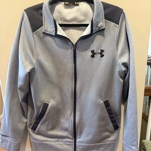 Under Armour Cream and Gray Fleece Jacket